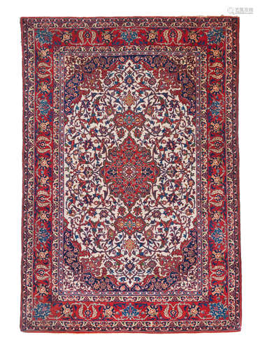 Central Persia, 225cm x 150cm  An Isfahan carpet