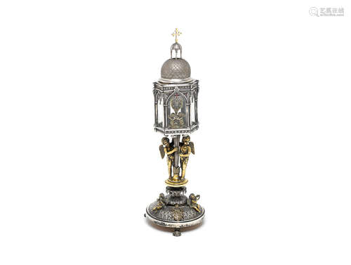 maker's mark 'P58T', see Constantino Bulgari, Parte Prima No. 1206, Rome mark 1801-1812  A 19th century Italian silver reliquary