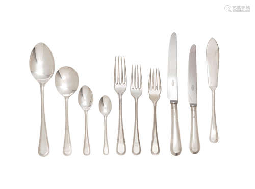 by Carrs, Sheffield 1992 / 1993  (71) An 'Old English Bead' pattern silver flatware service