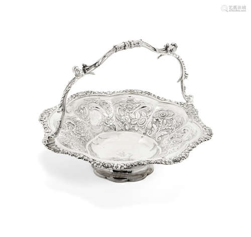 by John Edward Terry, London 1818  A George III silver swing-handled basket