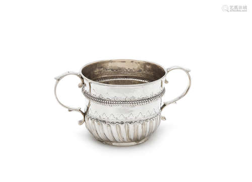 by Benjamin Pyne, London 1700  A William III silver porringer