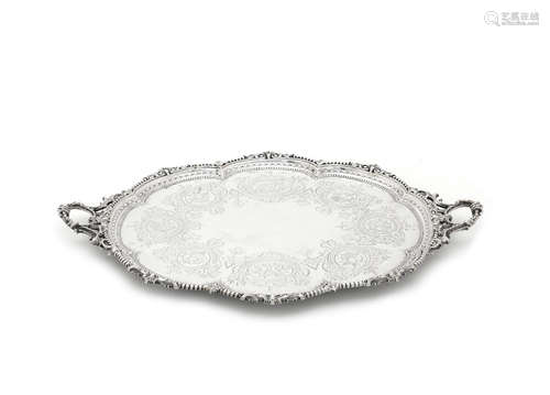 by Martin Hall & Co, Sheffield 1860  A Victorian silver tray