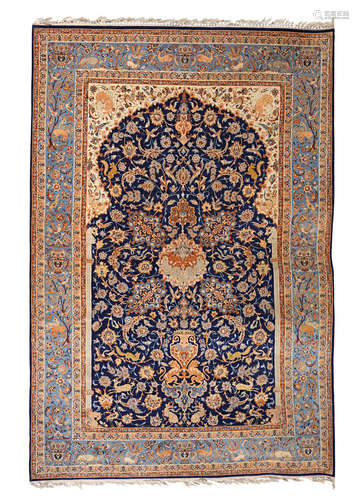 Central Persia, 300cm x 201cm A Kashan prayer rug