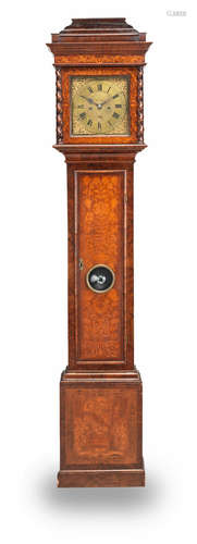 the dial signed Thomas Steward, Newport Pagnell A late 17th century and later walnut and marquetry inlaid longcase clock