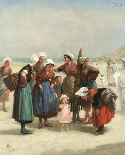 Breton fisher folk Albert Ludovici, Snr.(British, 1820-1894)