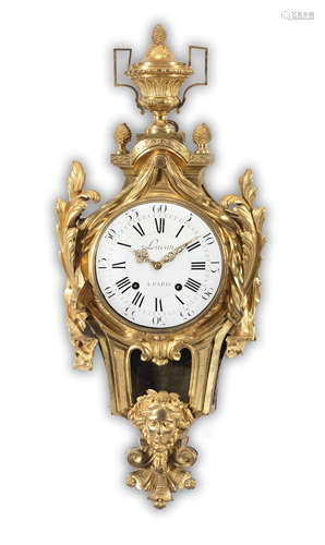 signed Lacan, Paris  A fine and impressive mid-18th century French gilt bronze cartel clock