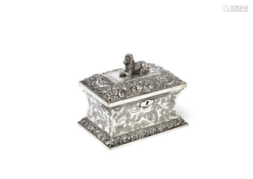 Vienna 1840  An Austro-Hungarian silver casket