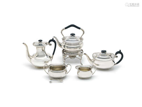 by George Howson, London & Sheffield 1910 / 1911  A five-piece silver tea and coffee service