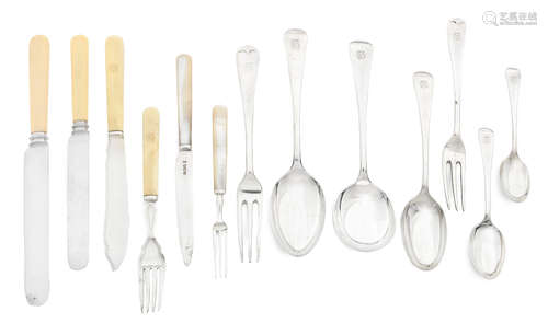 by Mappin & Webb, Sheffield 1930 - 1932  (147) A silver Old English pattern flatware service