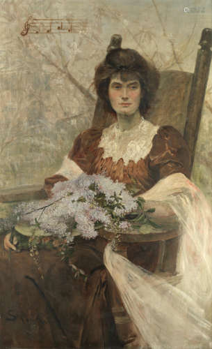 Portrait of Ella King-Hall Henry Charles Seppings Wright(British, 1850-1937)