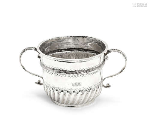 by Cooke & Gurney, London 1737  A George II silver porringer