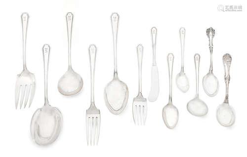 by Towle, stamped 'STERLING'  A quantity of American silver flatware