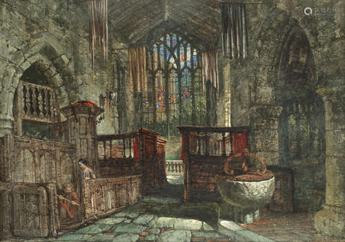 Haddon Hall Chapel Louise J. Rayner(British, 1832-1924)