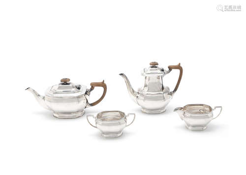 by Cooper Bros & Sons, Sheffield 1971  (4) A four-piece silver tea and coffee service