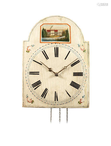 A rare 19th century German weight driven unsigned quarter chiming 'Surrerwerk' wall clock with repeat