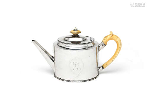 by Hester Bateman, London 1782  A George III silver tea pot