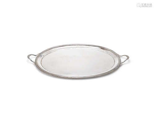 by William Eaton or William Elliott, London 1819  A George III silver two-handled tray