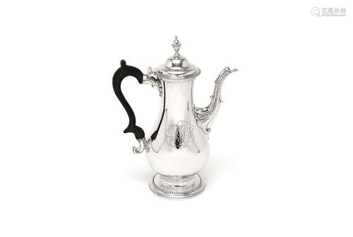 by Charles Wright, London 1775  A George III silver coffee pot