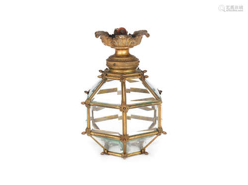 in the Louis XIV style A late 19th/ early 20th century French brass hall lantern