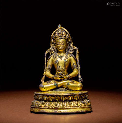 16世纪 铜鎏金无量寿佛