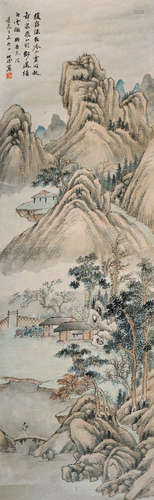 汤雨生（1778～1853） 山水 立轴 设色纸本