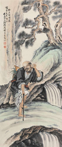 徐砚（1866～1954） 铁拐李图 立轴 设色纸本