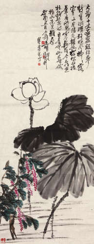 王个簃（1897～1988） 花卉 立轴 水墨纸本