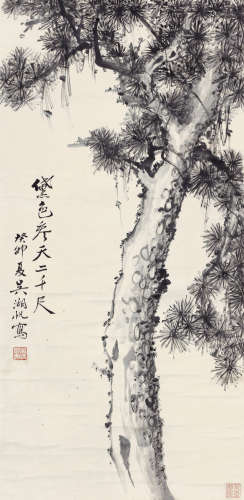 吴湖帆（1894～1968） 黛色参天三千尺 立轴 水墨纸本
