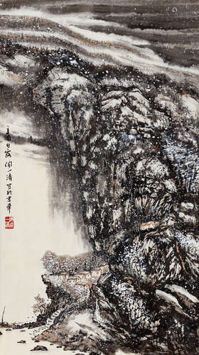 陶一清（1914～1986） 山水 立轴 设色纸本