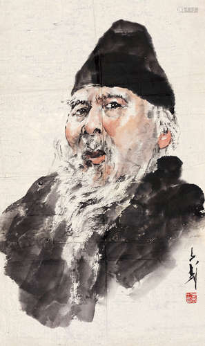 王子武（b.1936） 人物 镜芯 设色纸本