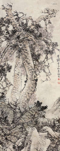 任伯年（1840～1896） 松树 立轴 设色纸本