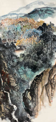 李琼久（1907～1990） 蜀山水碧写青山 立轴 设色纸本