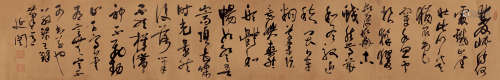 谭延闿（1880～1930） 草书 镜芯 水墨纸本