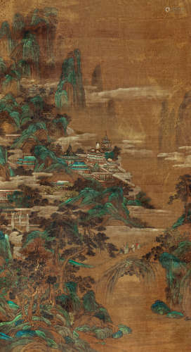 仇英（约1498～1552） 仙山楼阁 立轴 设色绢本