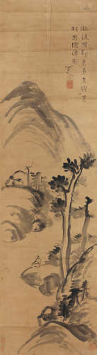 朱耷（1626～约1705） 眺望图 立轴 水墨纸本