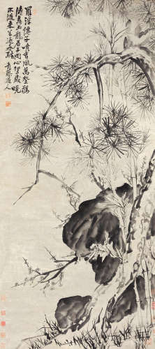 徐渭（1521～1593） 松石图 立轴 水墨纸本