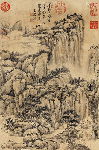 王原祁（1642～1715） 仿大痴笔意 立轴 水墨纸本