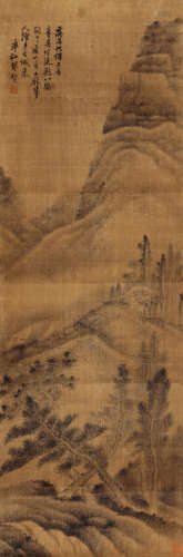 龚贤（1618～1689） 寒山松云图 立轴 水墨绢本
