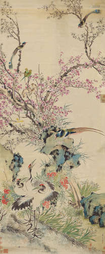 邹一桂（1686～1772） 春艳图 立轴 设色绢本