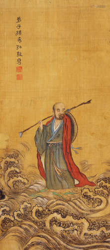孙克弘（1532～1611） 达摩 立轴 设色绢本