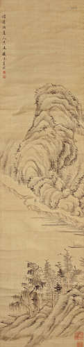 奚冈（1746～1803） 山水 立轴 设色绢本