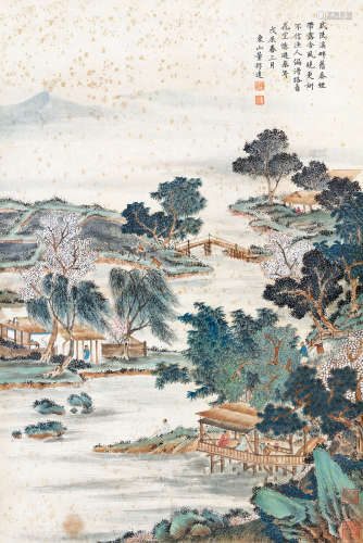 董邦达（1696～1769） 武陵春色图 立轴 设色纸本