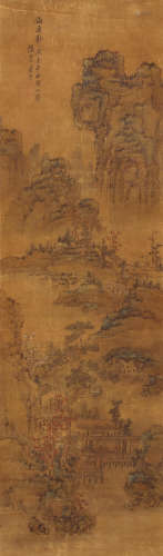 蓝瑛（1585～1664） 山水 立轴 设色绢本