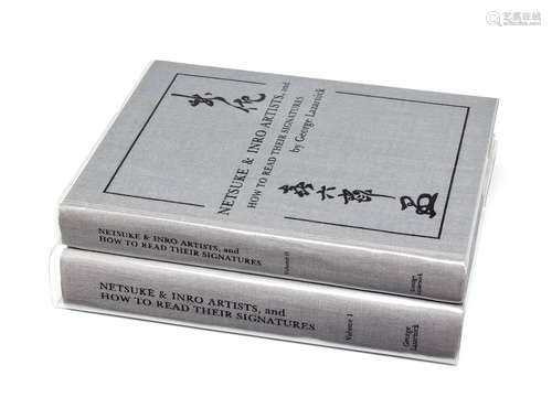 A two-volume set of reference books on netsuke