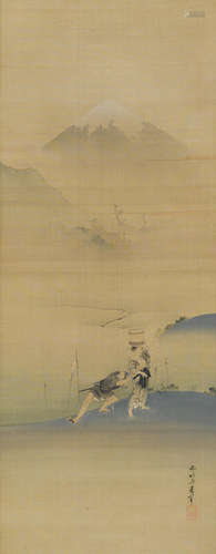 Takashima Oiko and Saeki UjinagaMeiji era (1868-1912), late 19th century Circle of Katsushika Hokusai