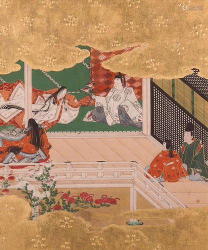 Scenes from Genji monogatariEdo period (1615-1868), 18th century Tosa School