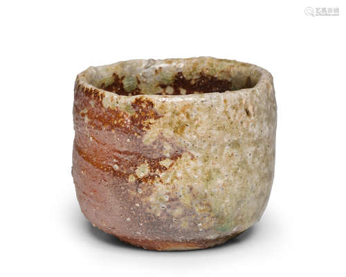 A Shigaraki sakazuki (sake cup)Showa (1926-1989) or Heisei (1989-) era, late 20th century Tsuji Seimei (1927-2008)