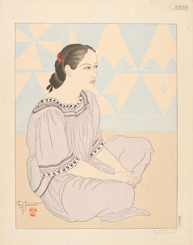 Showa era (1926-1989), circa 1938-1948 Paul Jacoulet (1902-1960)