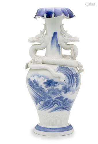 Hizen ware, Hirado type, Meiji era (1868-1912), late 19th century A porcelain vase