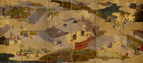 Scenes from Genji monogatari (Tale of Genji)Edo period (1615-1868), 17th century Anonymous